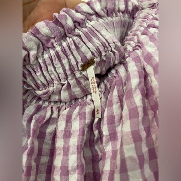Free People Zinnia Maxi Dress In Violet Combo Size L purple Gingham - Picture 4 of 10